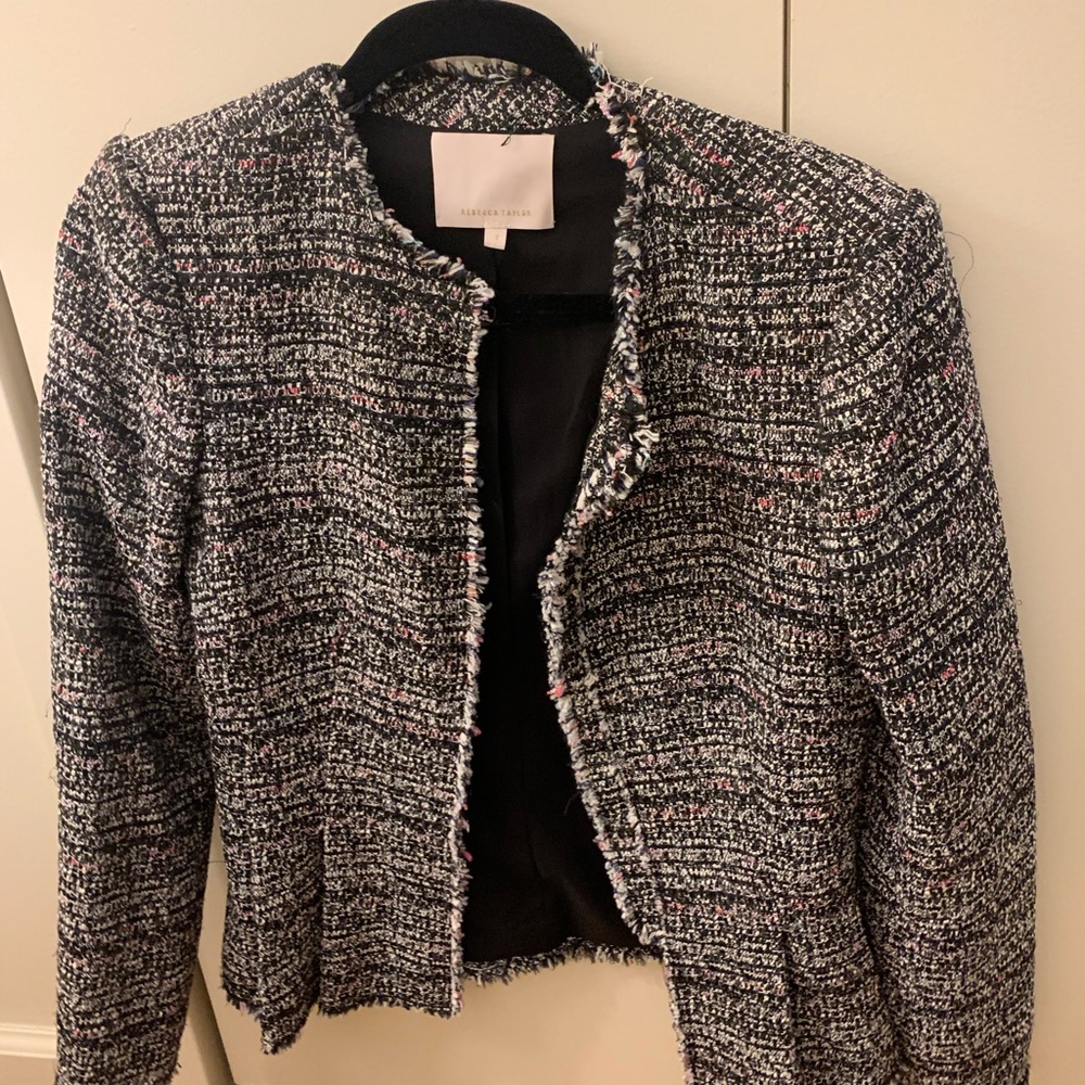 Rebecca Taylor Sz 2 / Small Tweed Jacket Blazer